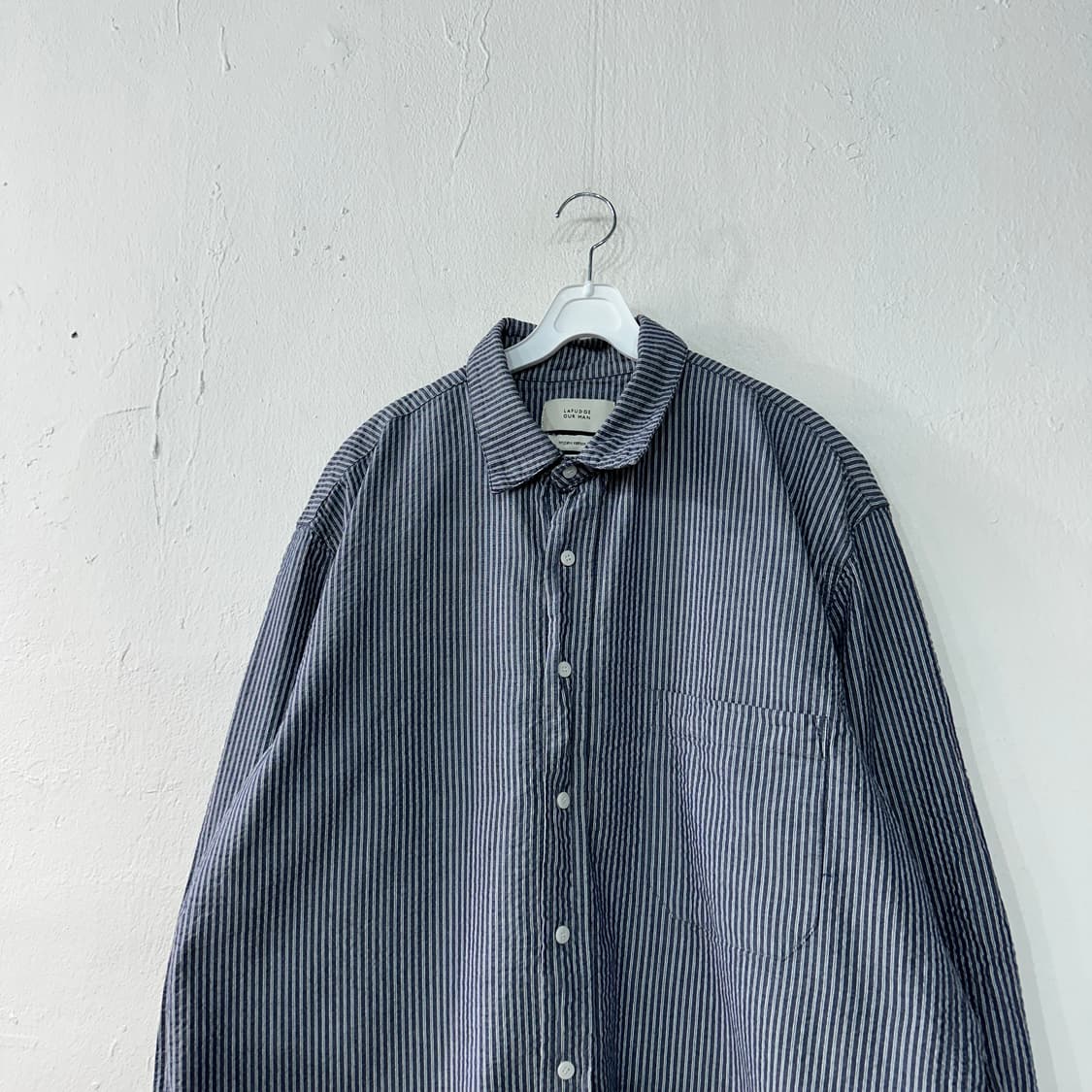 라퍼지스토어 오버핏 스트라이프 셔츠 100 상품이미지2