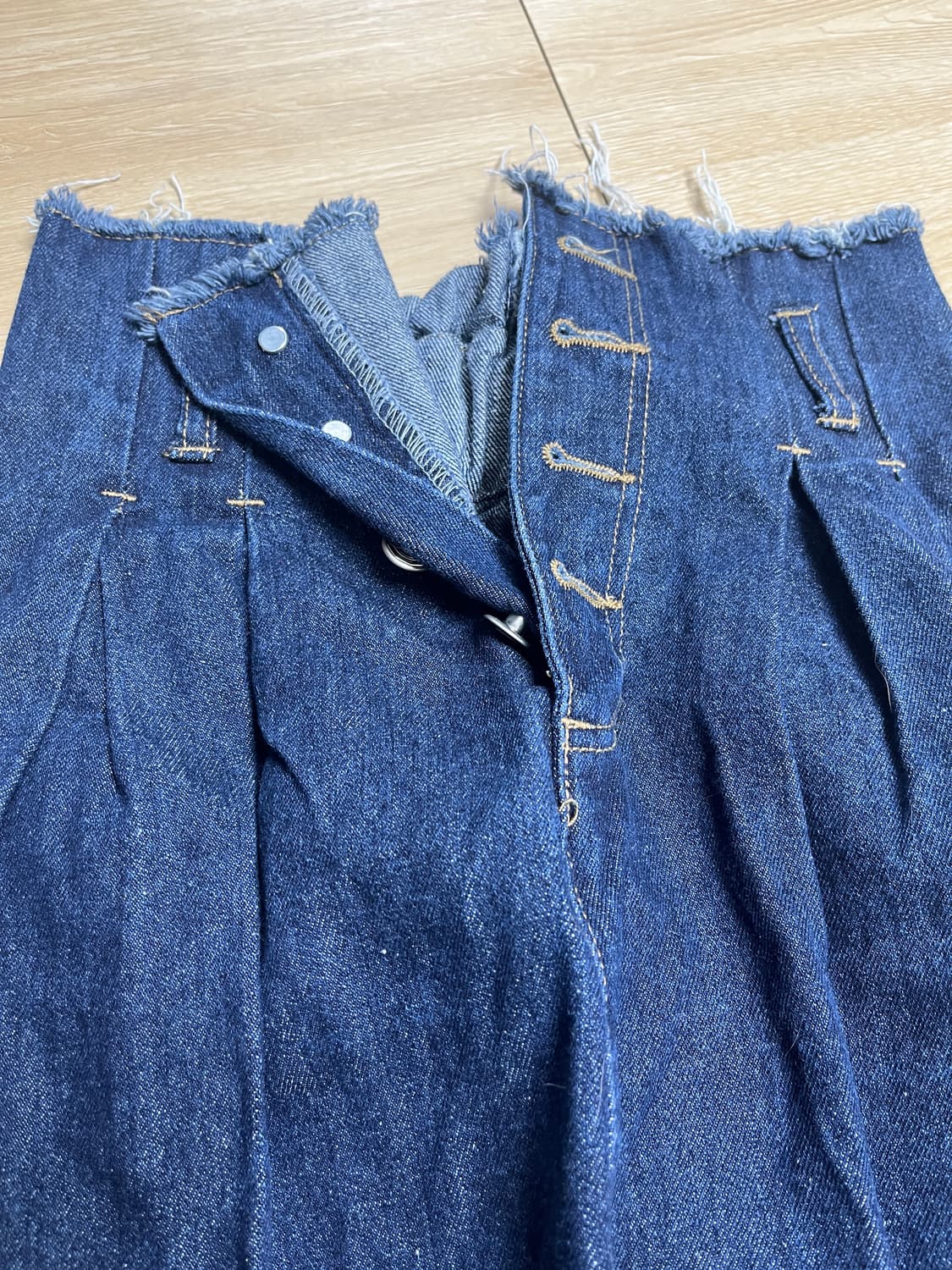 일브 데님 버튼 롱 스커트 상품이미지2