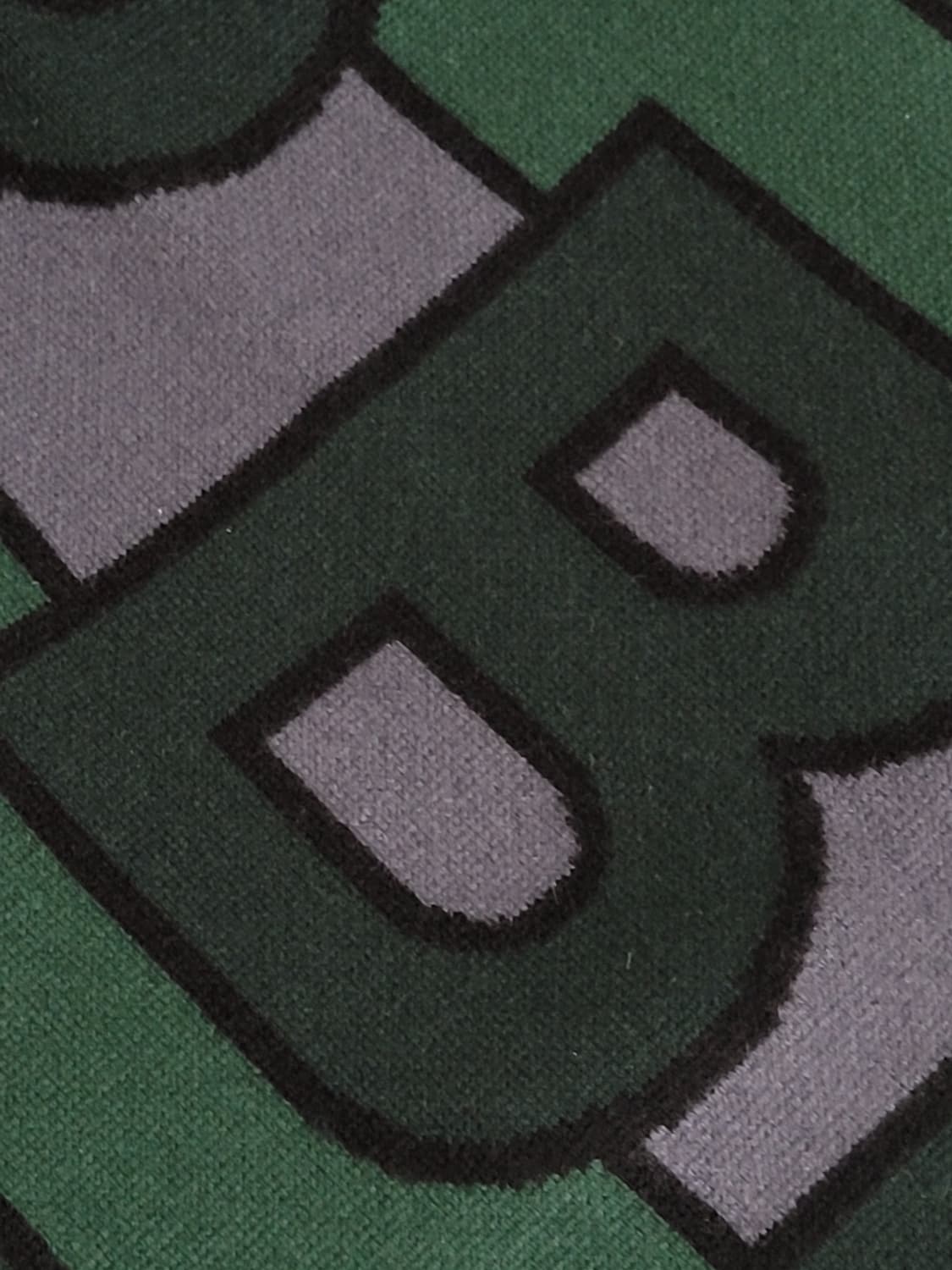 버버리 멀티그린 빅로고 울 머플러 OS 상품이미지3