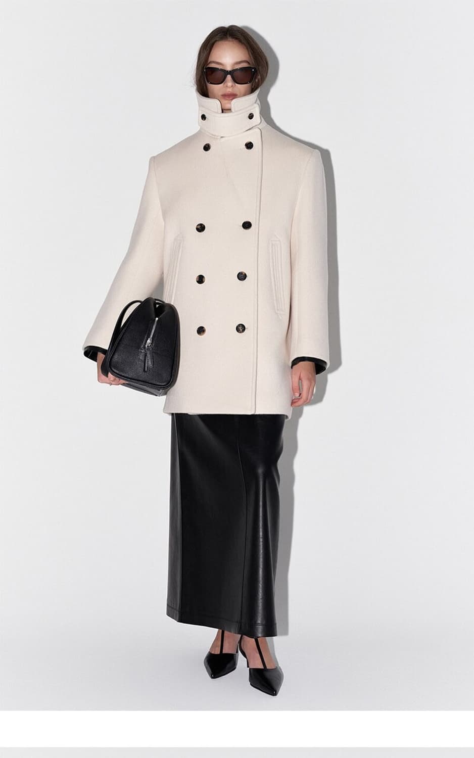 블러썸에이치 MARAE 울 캐시미어 피코트 상품이미지2