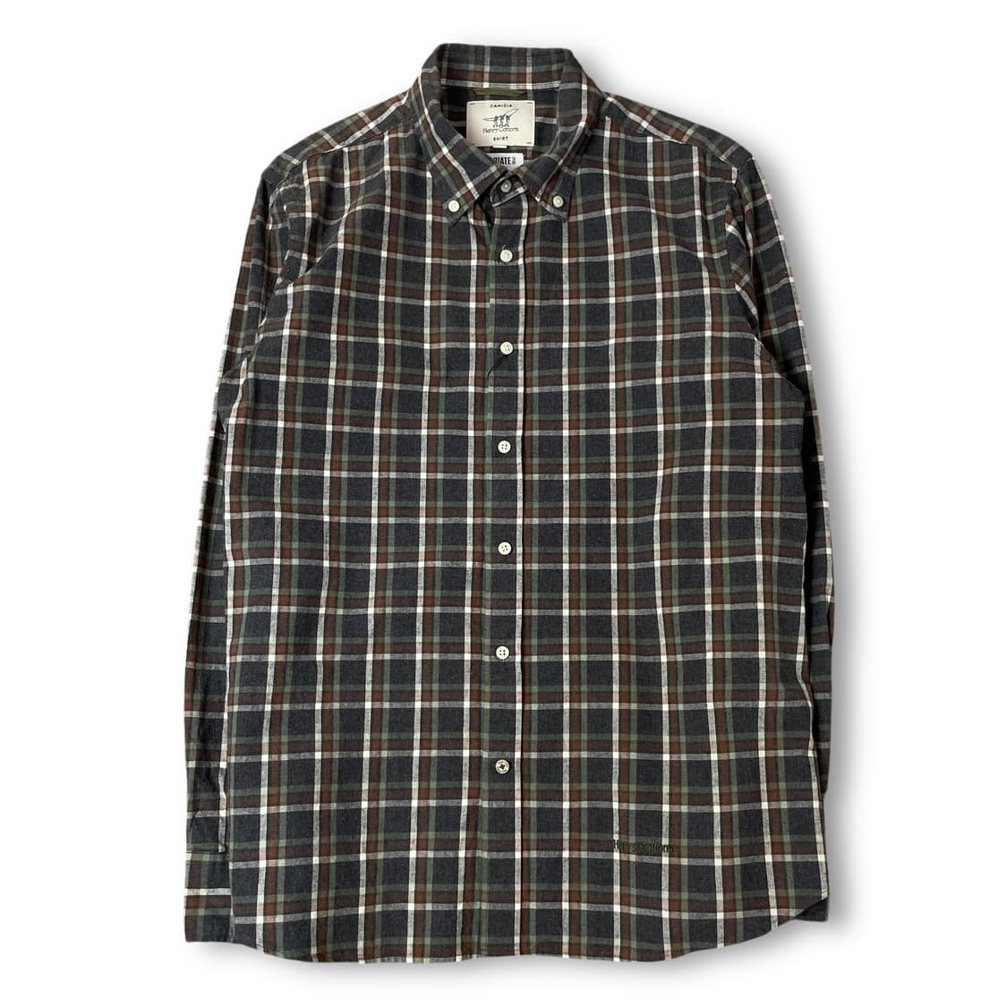 헨리코튼 네이비 브라운 그린 멀티 체크 긴팔 셔츠 100 상품이미지1