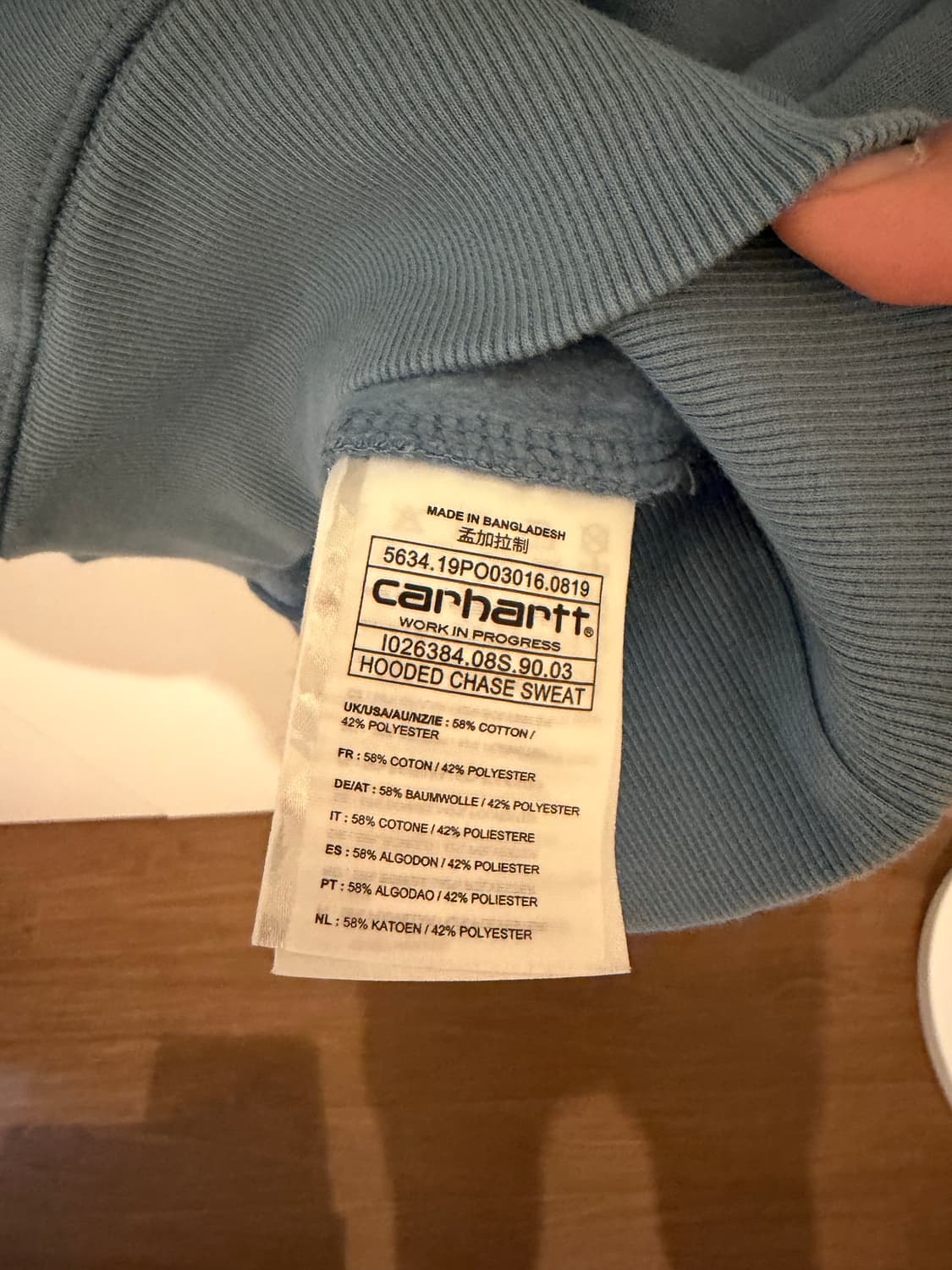 칼하트윕 블루 후드티 상품이미지6