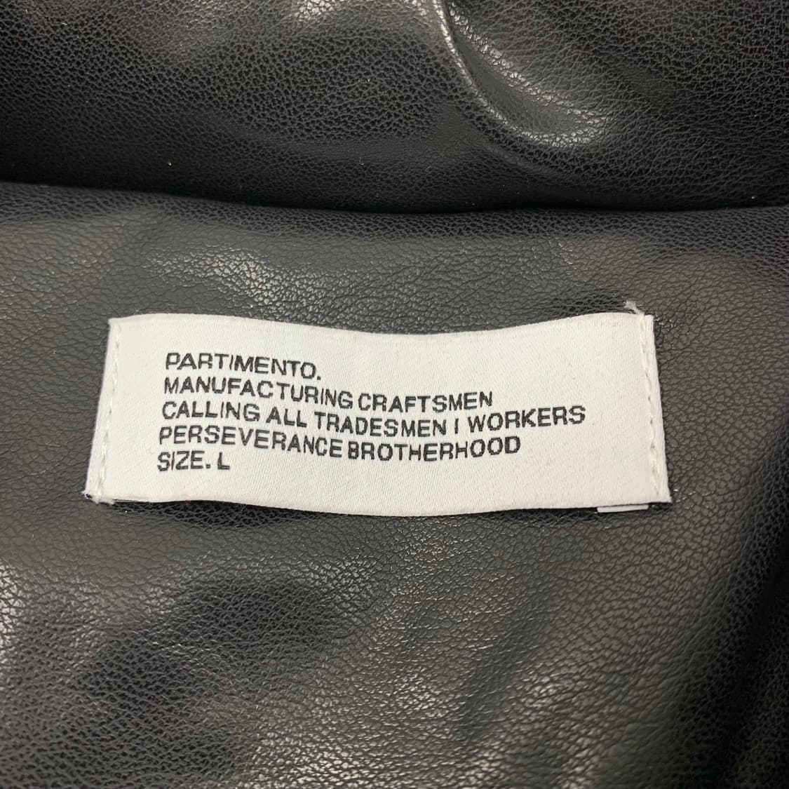 파르티멘토 비건레더 3M 신슐레이트 푸퍼 숏패딩 블랙 상품이미지5