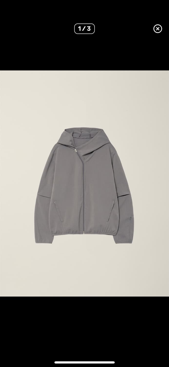 ee 컷아웃 후디드 집 자켓 상품이미지1