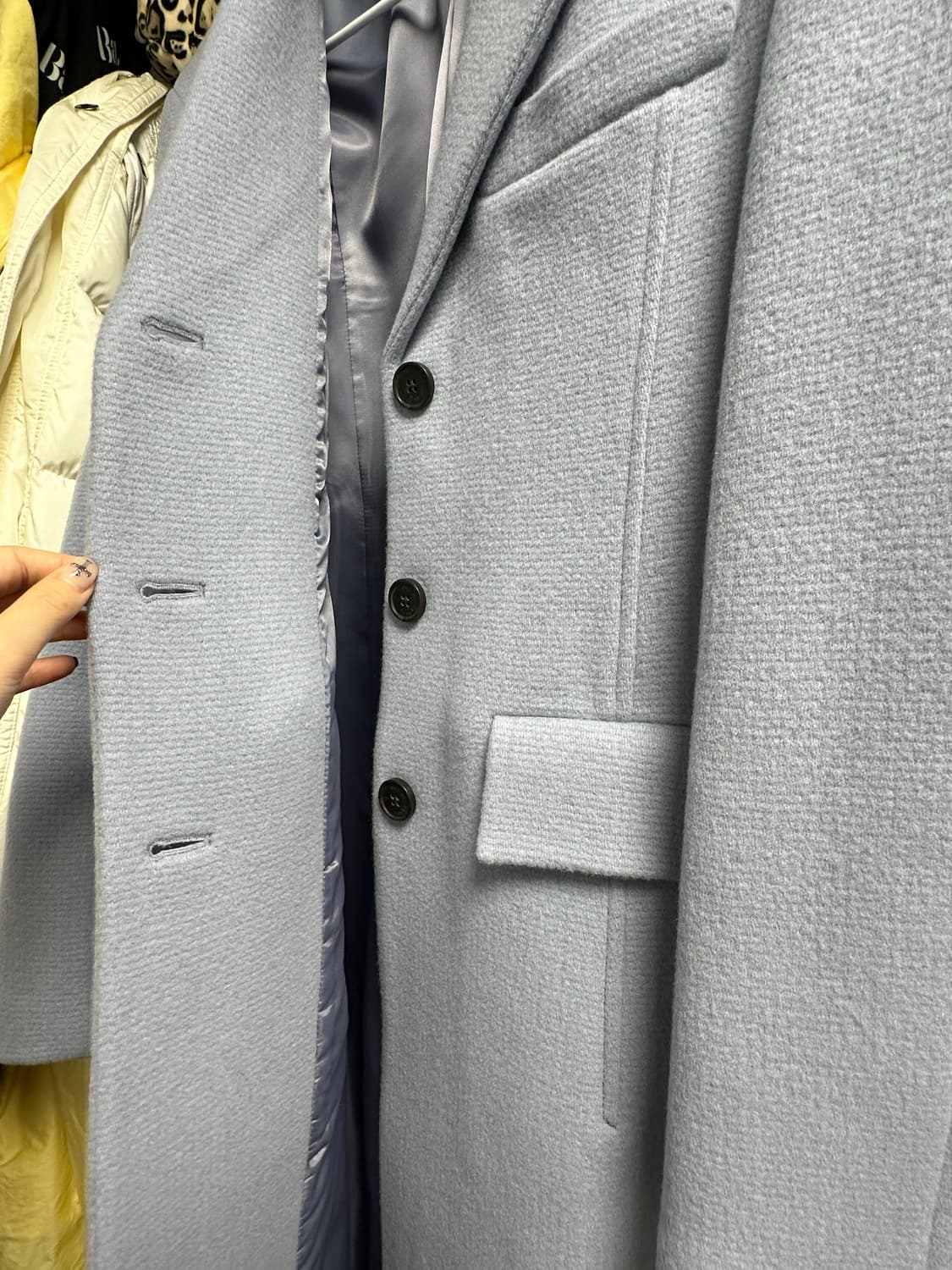 럭키마르쉐 롱코트 소라색 상품이미지2