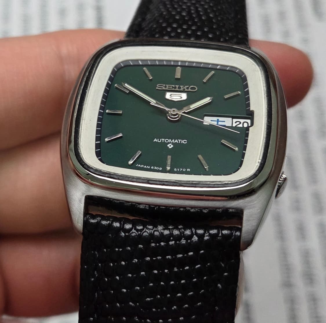 빈티지 세이코 6309 사각탱크형 국방그린 한자 데이데이트  상품이미지6