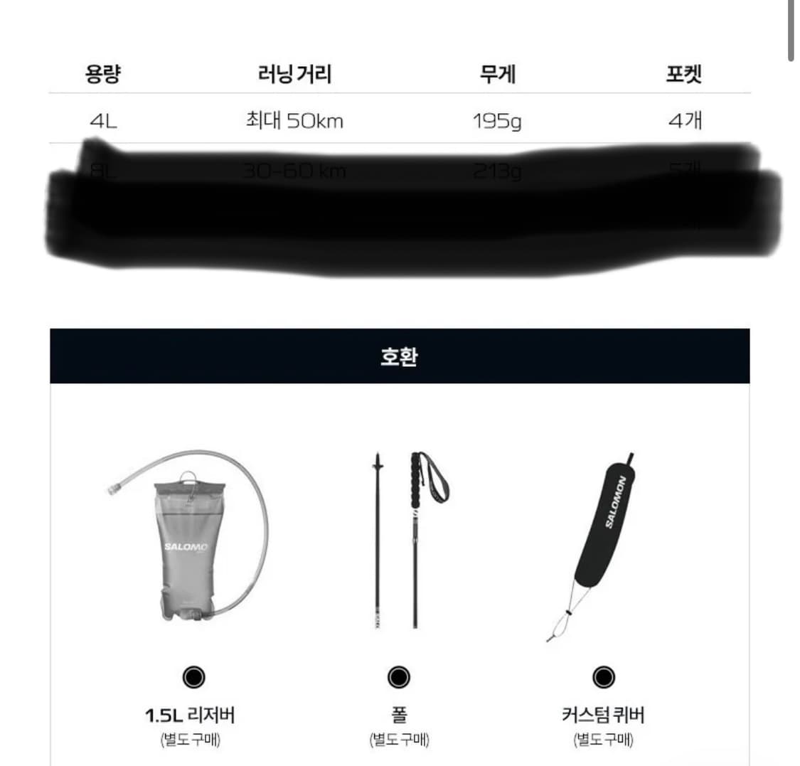 M) 살로몬 액티브스킨 4 플라스크미포함 러닝베스트 상품이미지4