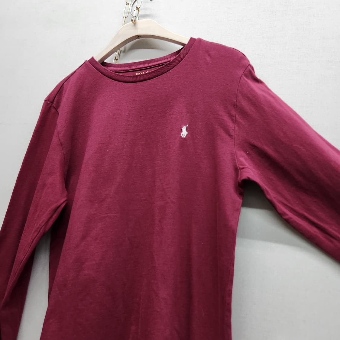 폴로랄프로렌 로고 버건디 롱슬리브 S 상품이미지3
