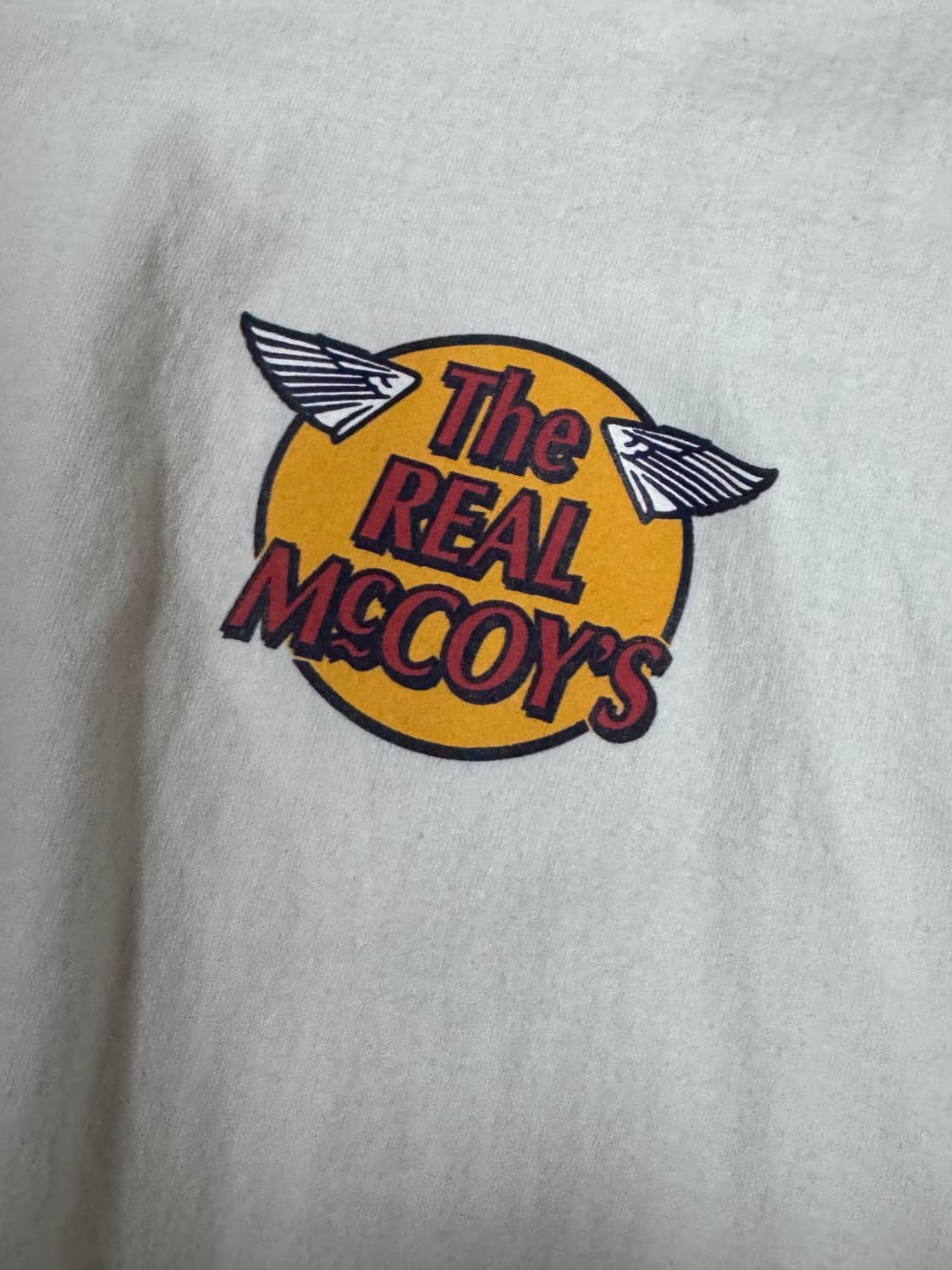 리얼맥코이 로고 반팔 티셔츠 화이트 42 상품이미지1