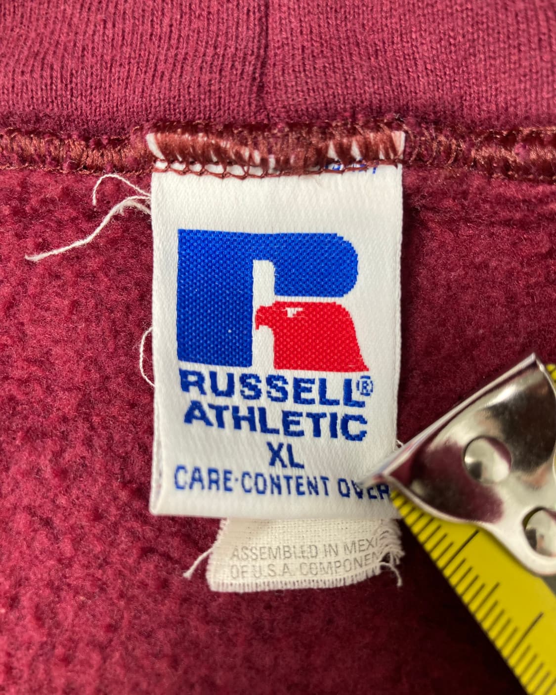 90s Russell Zip Up Hoodie (burgundy) 상품이미지3