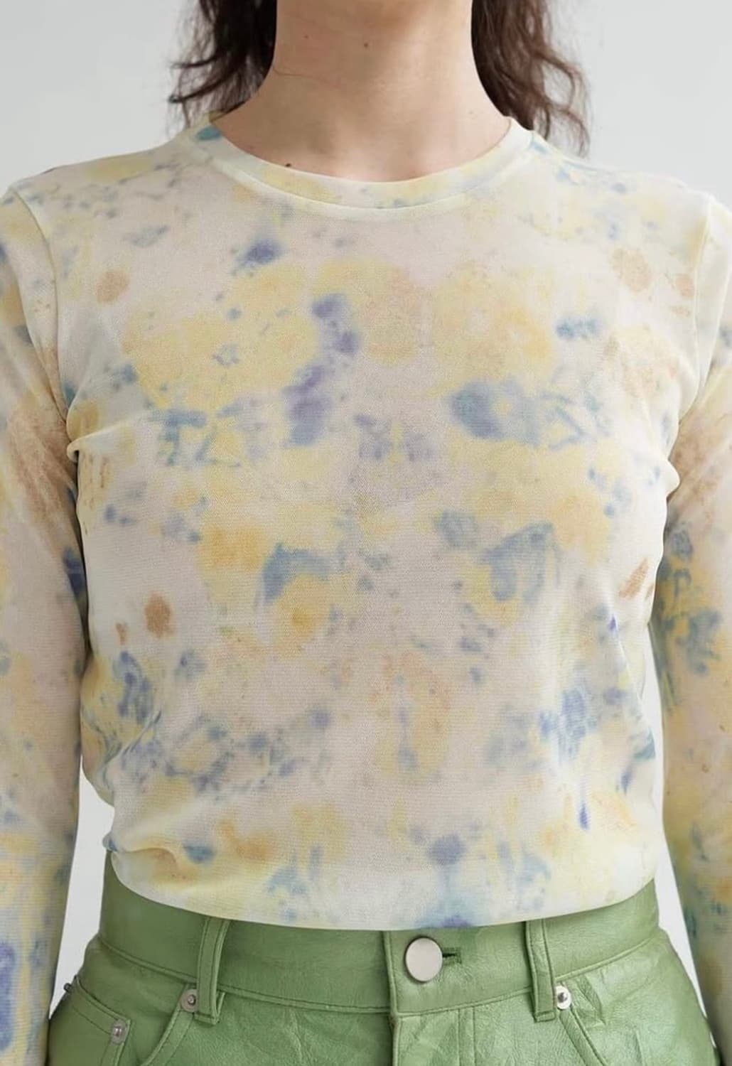 티크 Teak 다이드 메쉬 롱 슬리브 탑 상품이미지3