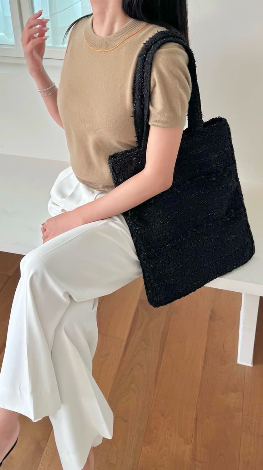 트위드 에코백 숄더백 상품이미지9