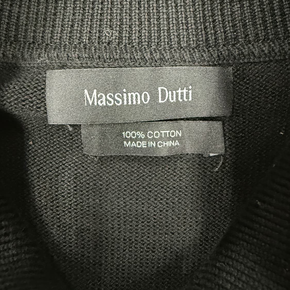 (XL)마시모 뚜띠 Massimo Dutti 코튼 하프집업(블랙) 상품이미지2