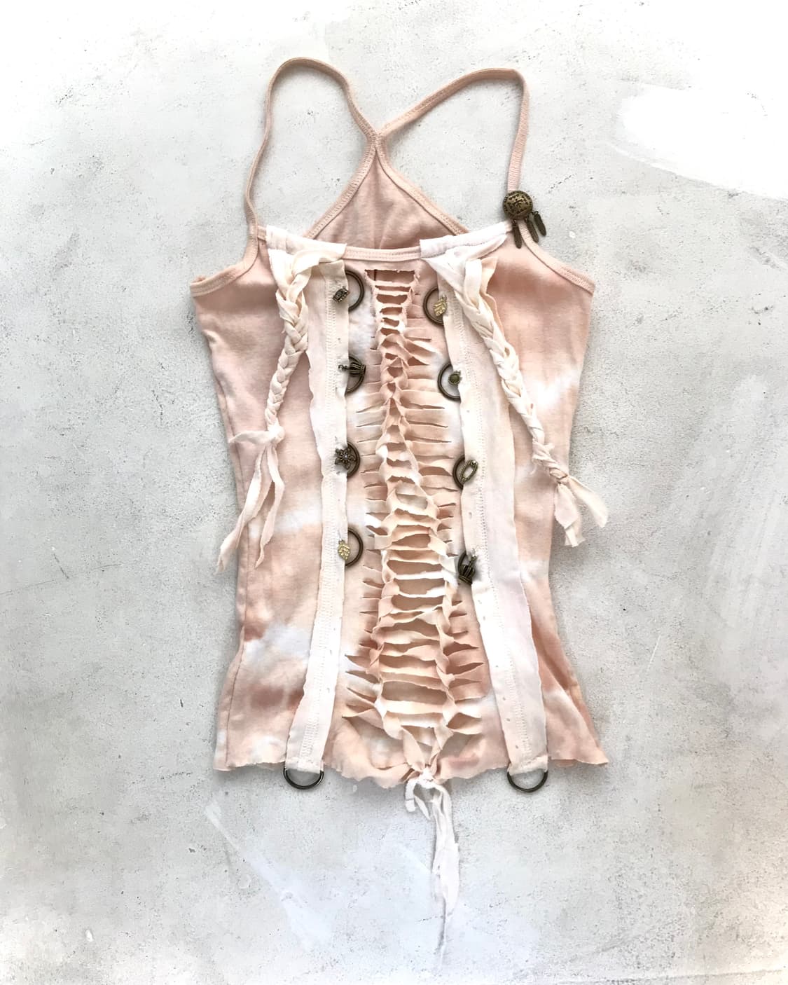 Custom🐾)Dirty DYE antique eyelet top 상품이미지1