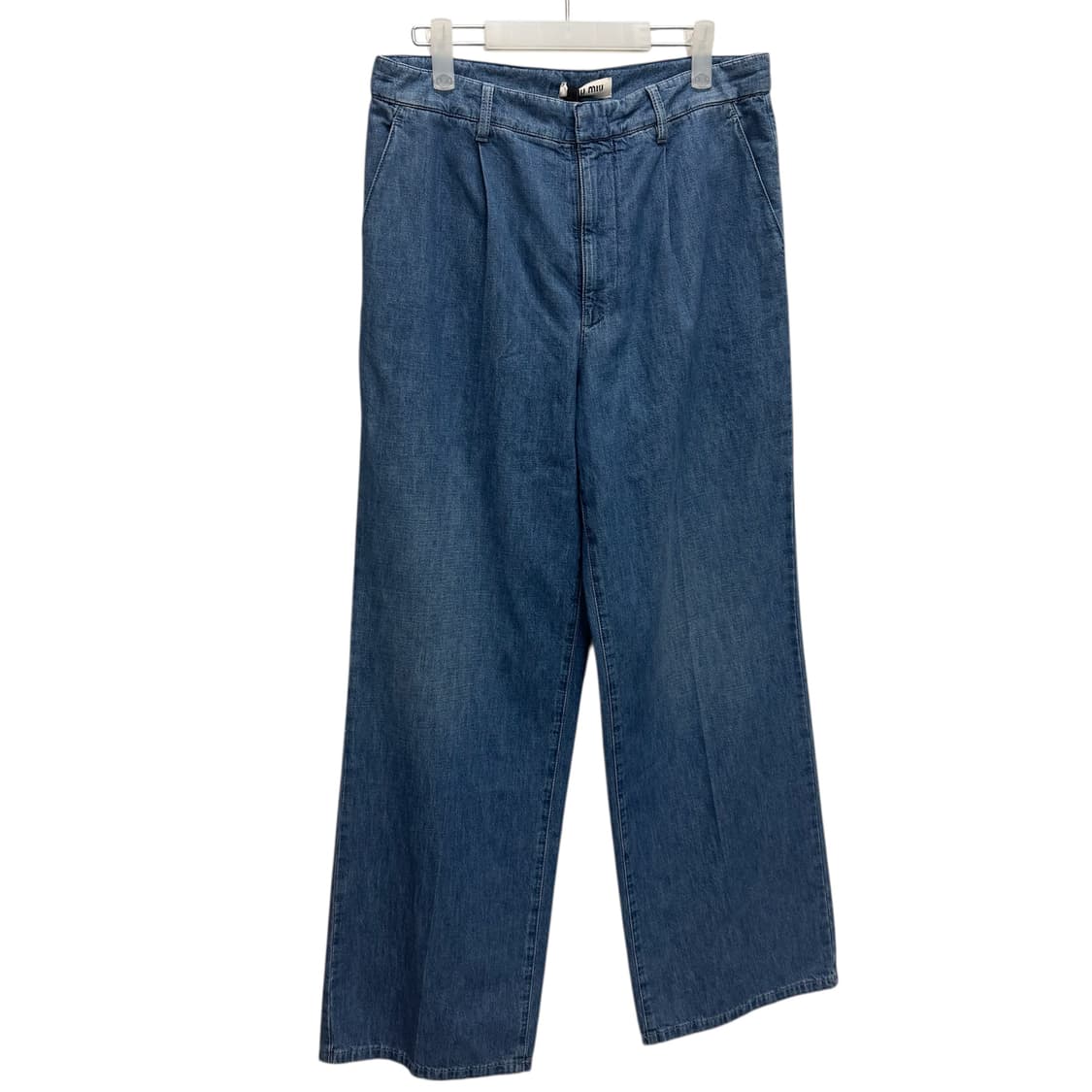 미우미우 로고 샴브레이 데님팬츠 ( 33 ) 상품이미지6