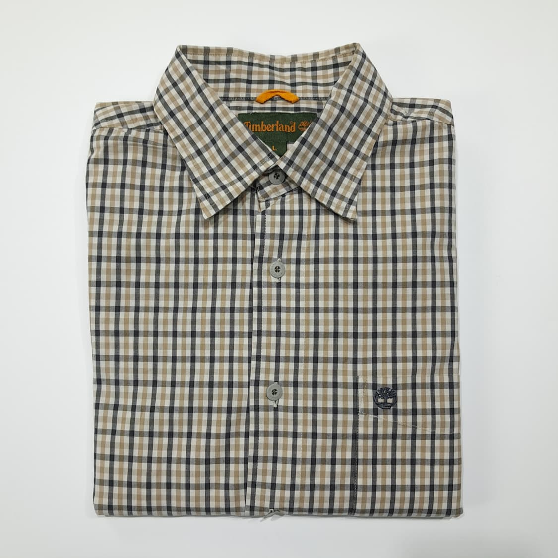 CL752 L 팀버랜드 00s 홍콩판 마이크로체크  베이지 셔츠 상품이미지8