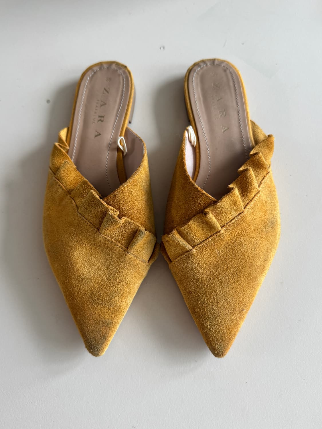 Zara Suede Flat Mules 상품이미지4