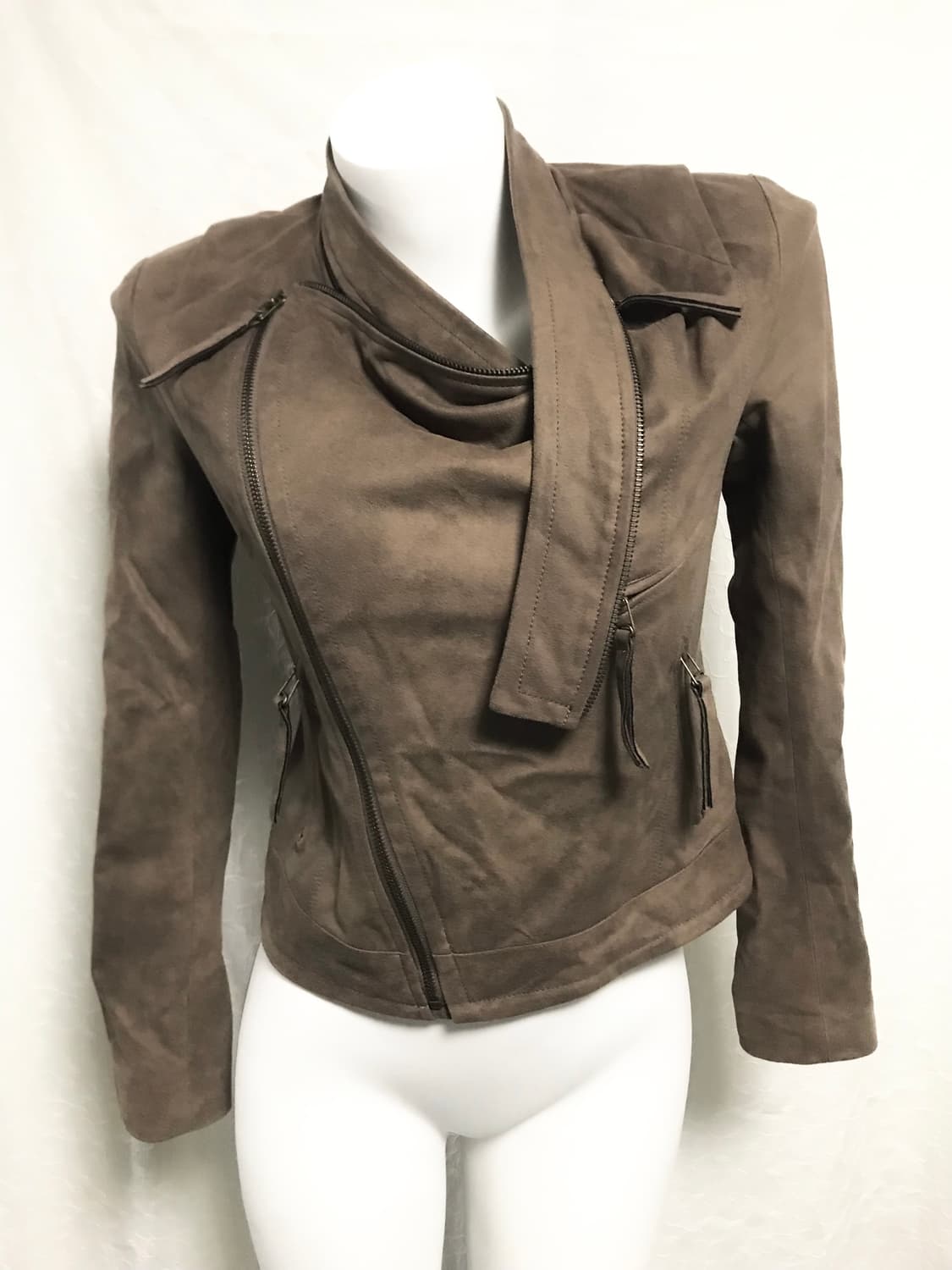 빈티지 아카이브 사선 지퍼 스웨이드 자켓 상품이미지6