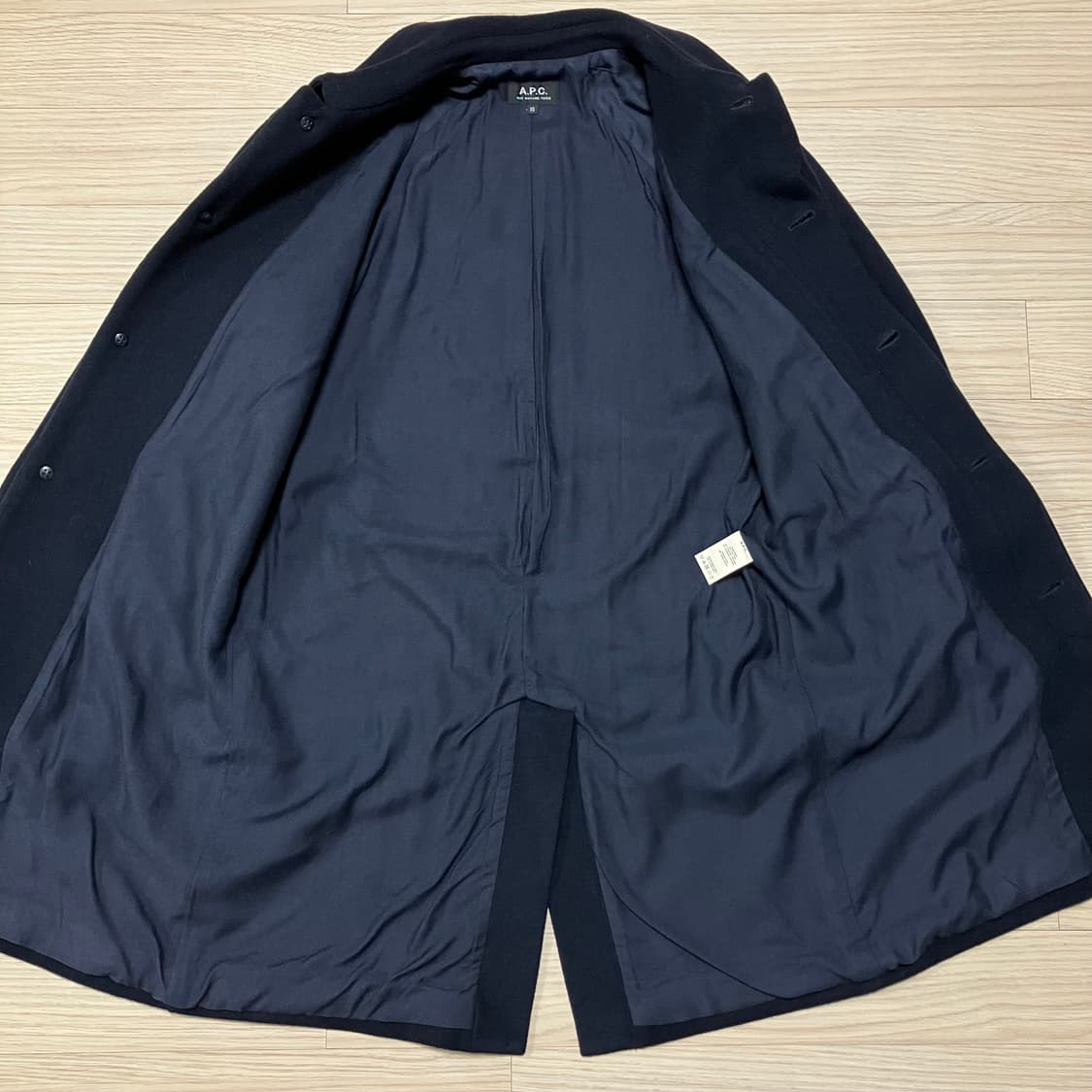 아페쎄 울캐시미어 코트 다크네이비 상품이미지6