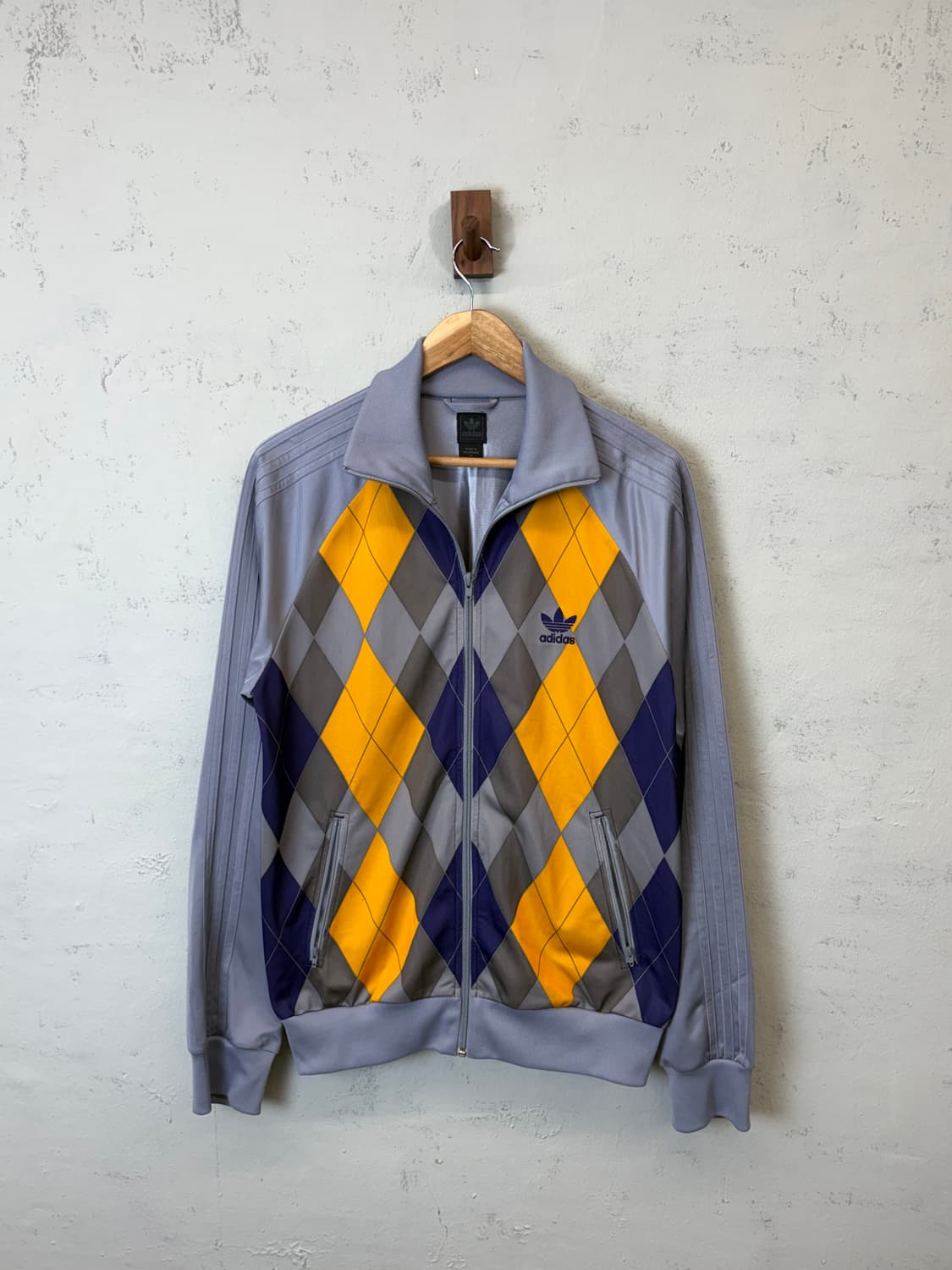 아디다스 00s 빈티지 파이어버드 희귀 아가일 트랙탑 져지 상품이미지1