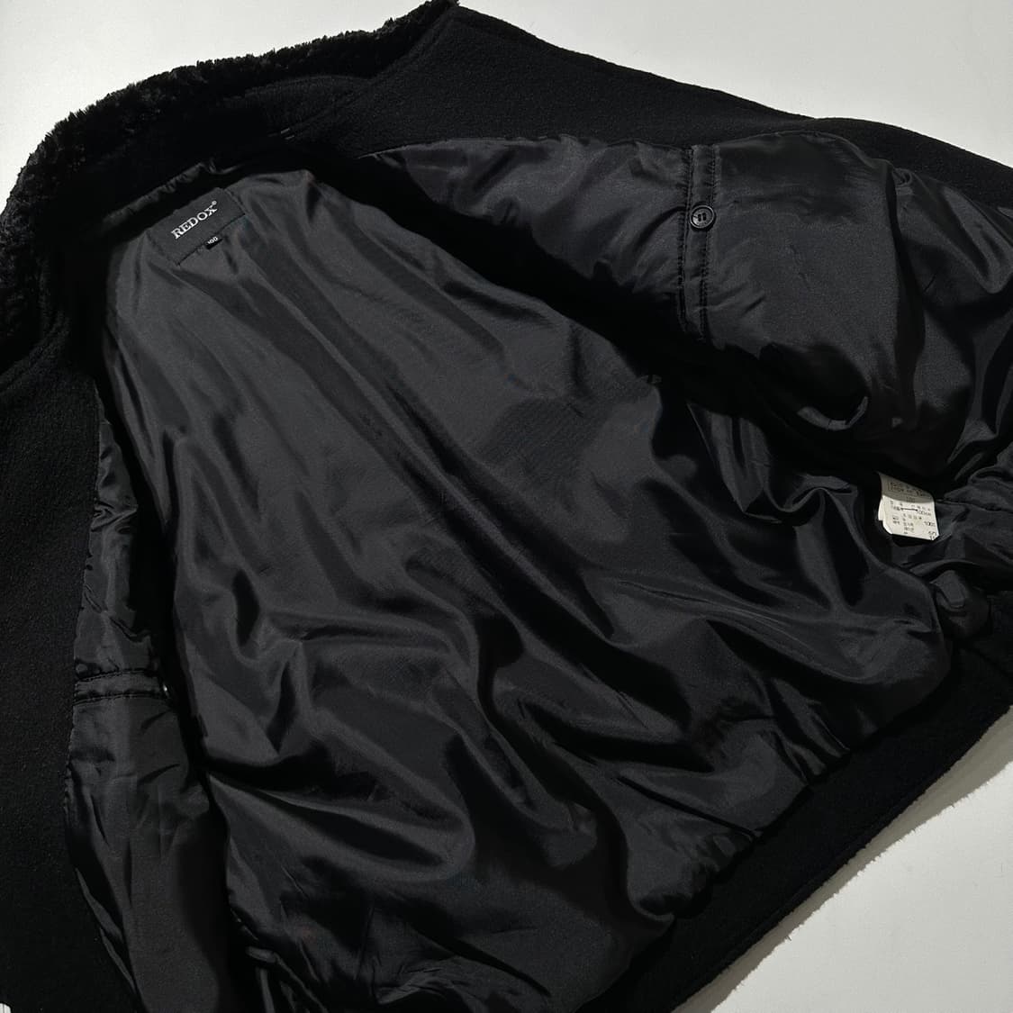 레드옥스 울 램스킨 봄버 자켓 블랙 상품이미지7