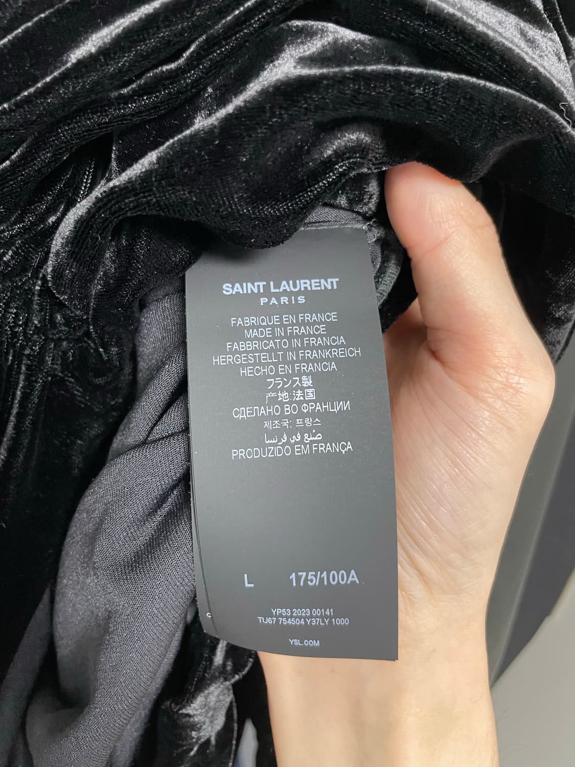 생로랑 23aw 벨벳 탑 상품이미지8