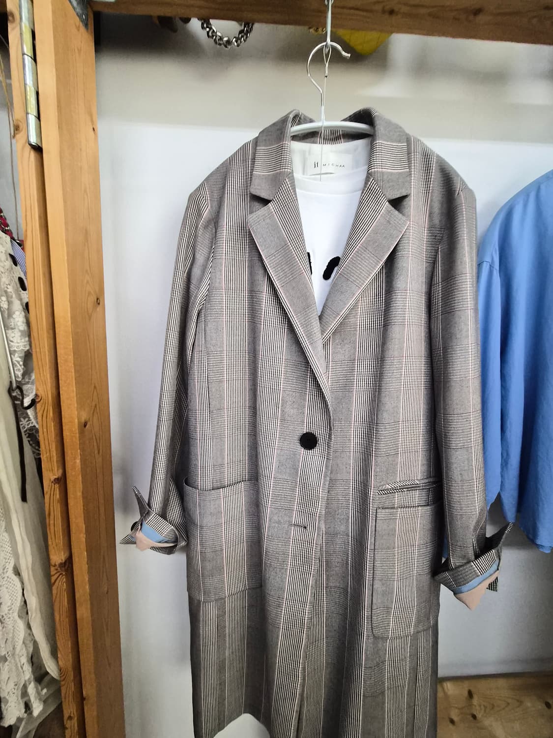 잇미샤 체크롱자켓. 자켓트렌치 상품이미지6