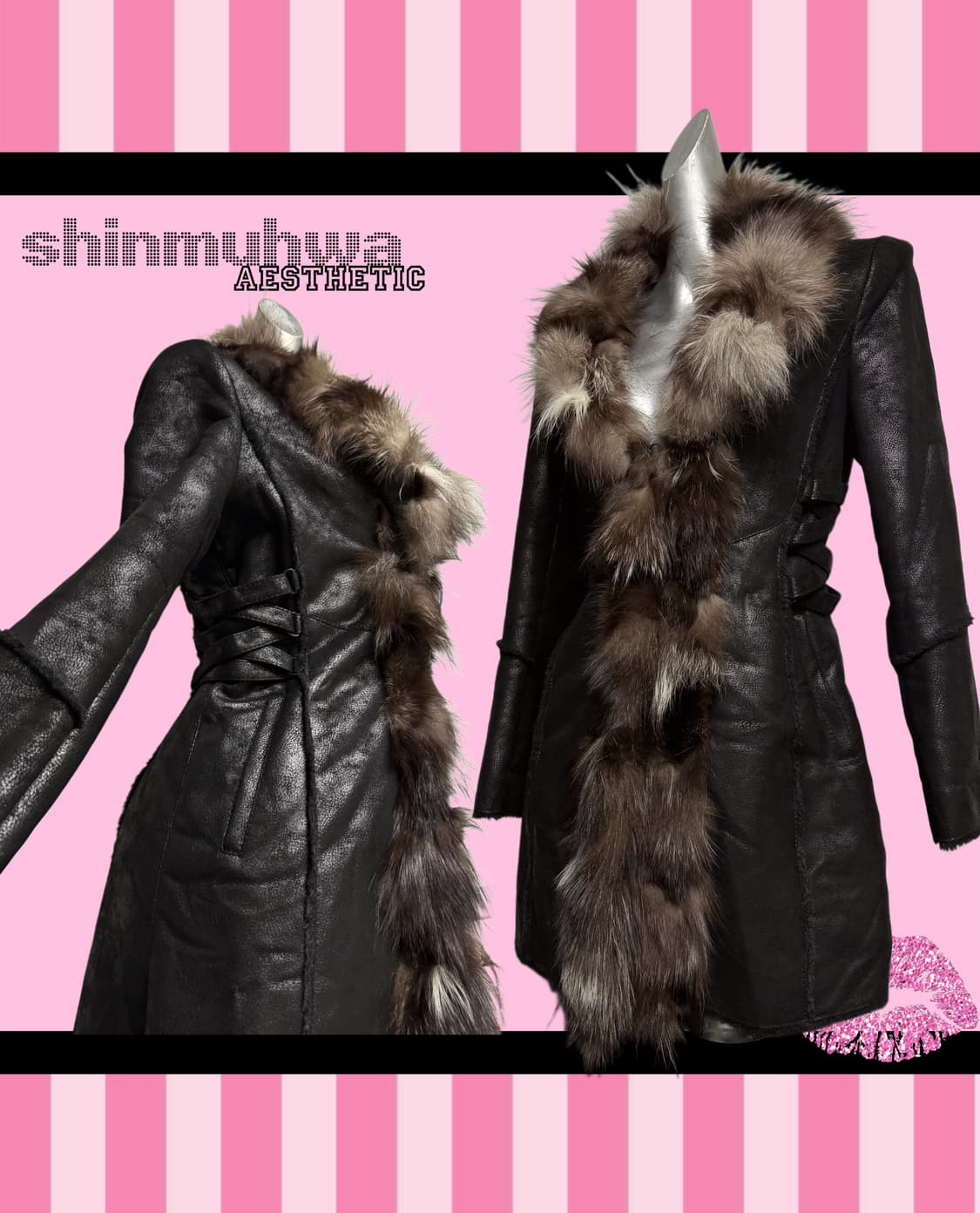 고딕 펑크 폭스퍼 코르셋자켓 상품이미지1