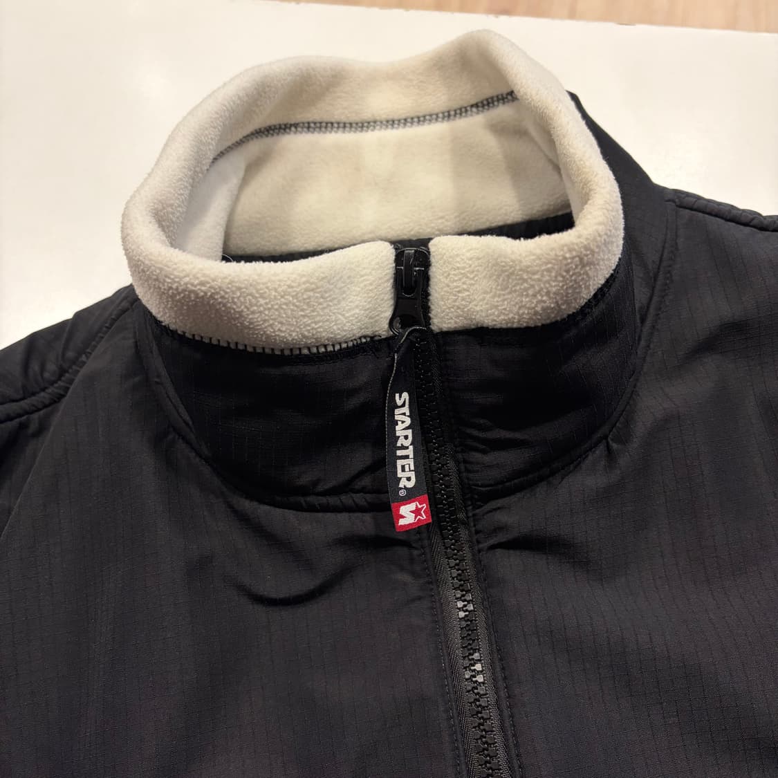 [L] 스타터 스카치 블랙 화이트 플리스 후리스 자켓 C369 상품이미지5