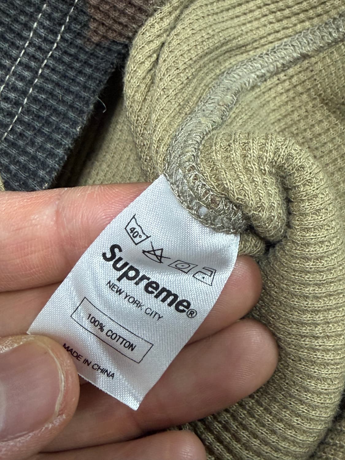 슈프림 우드랜드 카모 헤리 헨리 서멀 셔츠 M 상품이미지3