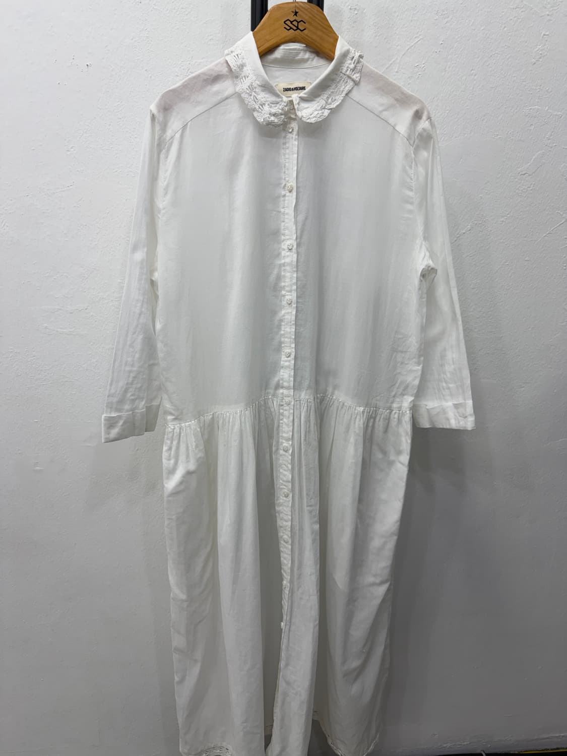 정품) 자딕앤볼테르 레이스 디테일 원피스 XS 상품이미지1