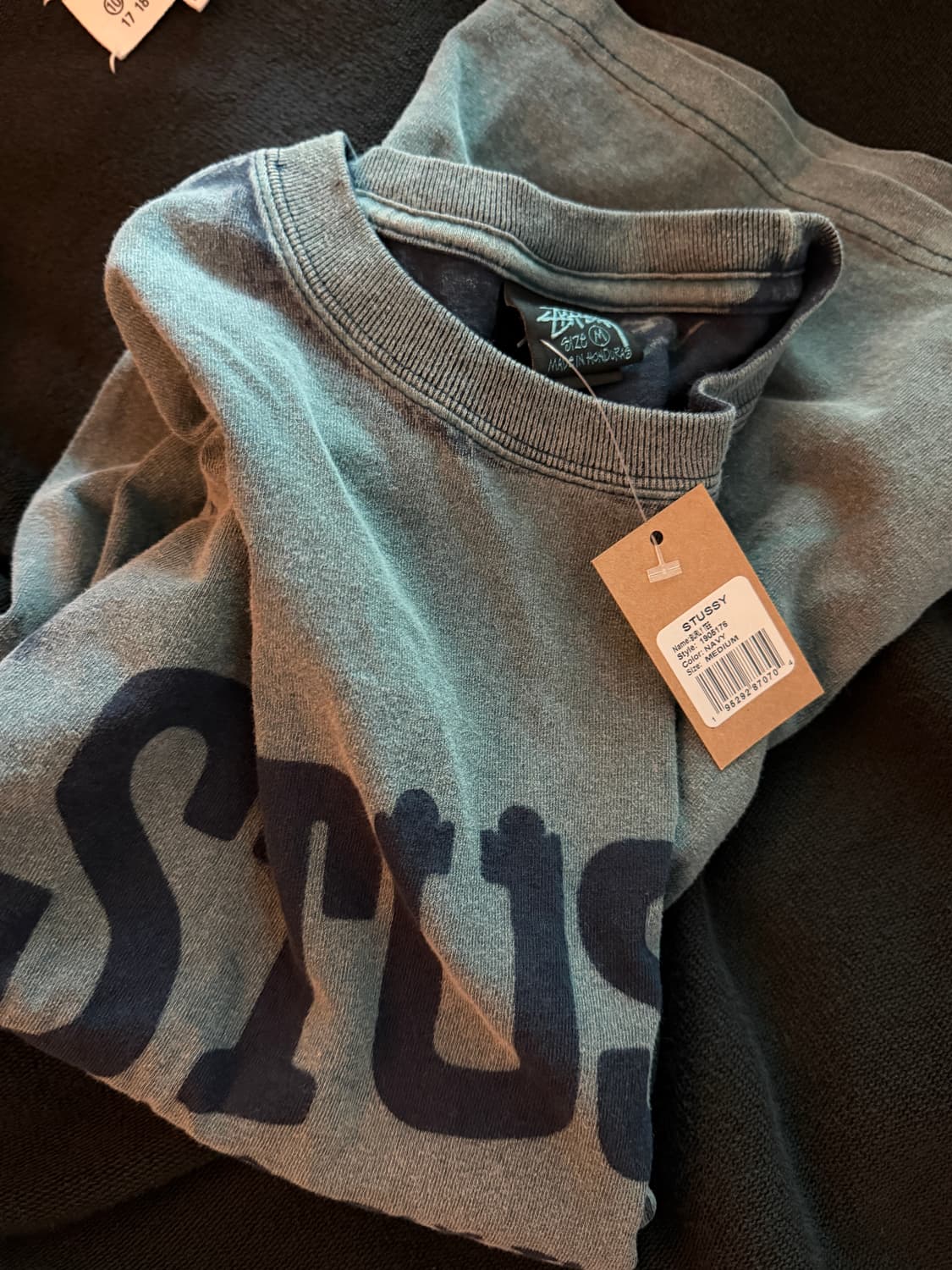 Stussy 벌리 스톤 티셔츠 네이비 상품이미지2