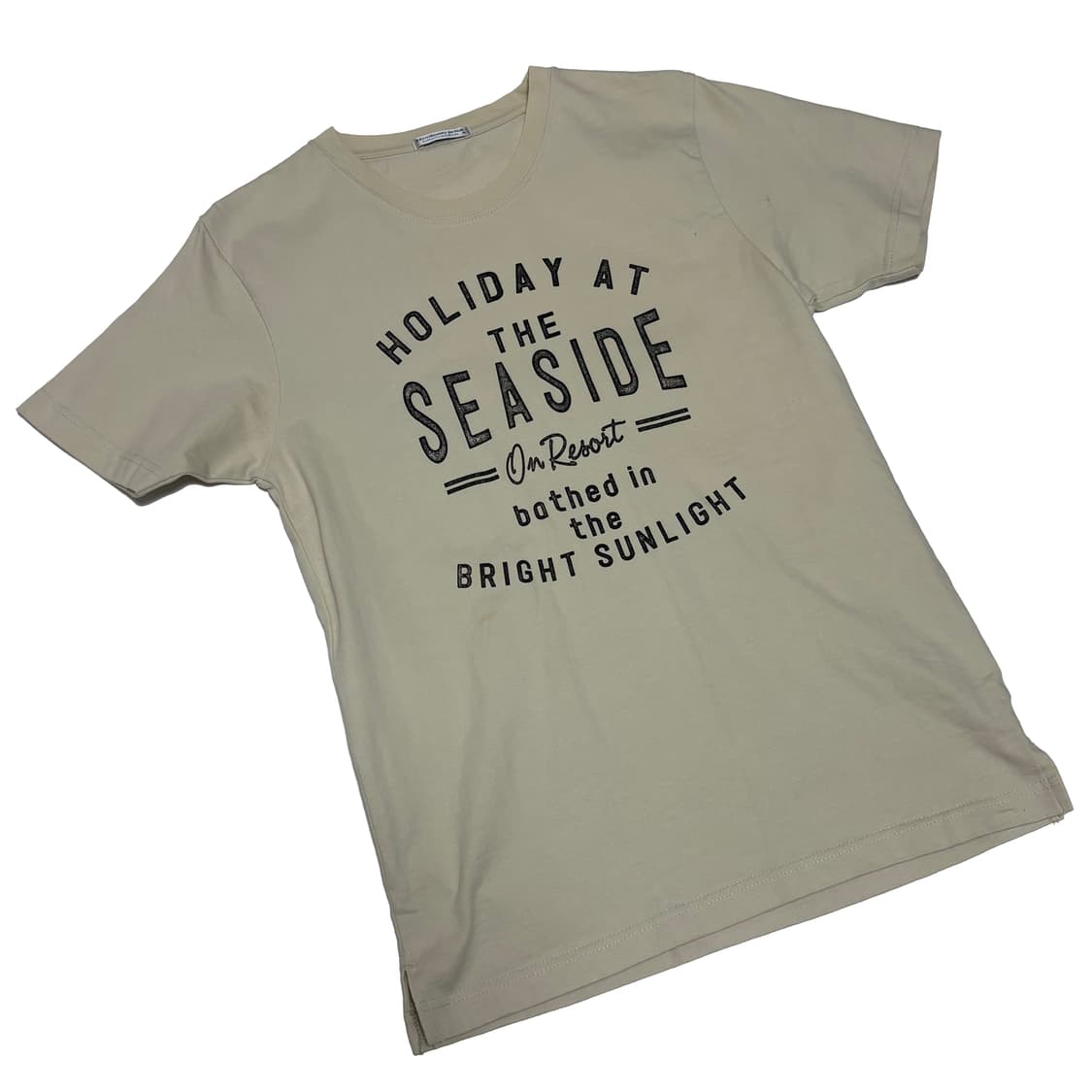 레코딩 버즈(Recording Birds) 그래픽 베이지 티셔츠 상품이미지1