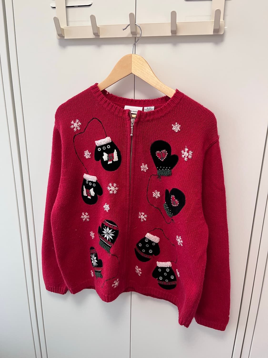 Croft&barrow 크리스마스 장갑 앙고라 니트 가디건 상품이미지6