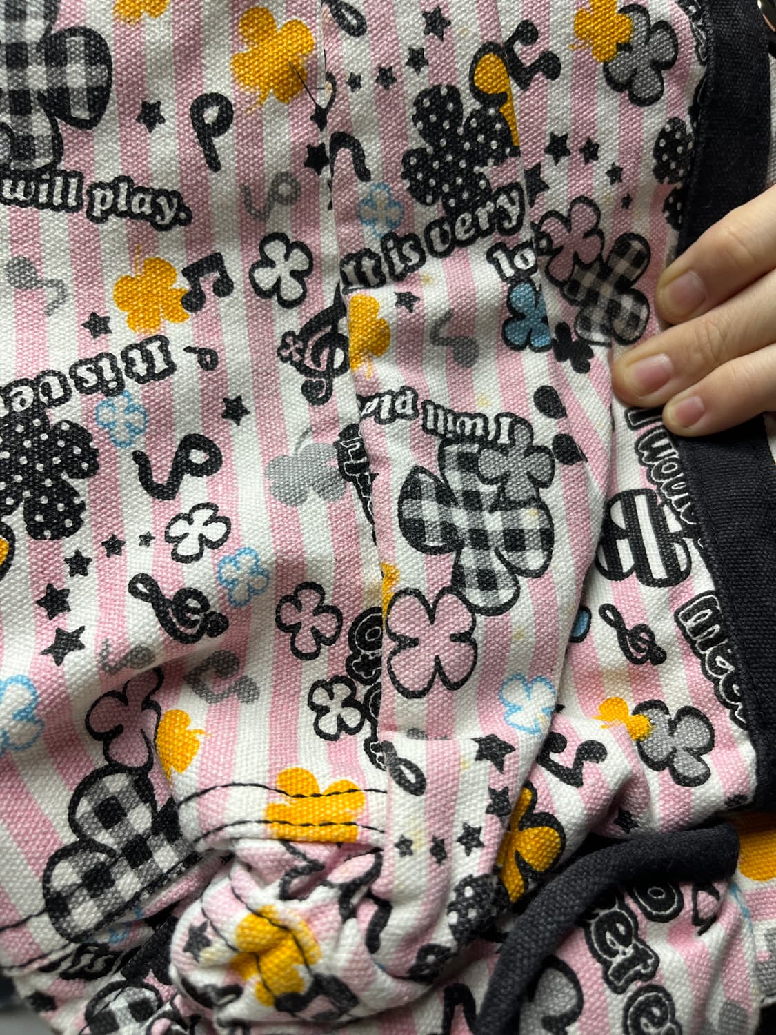 핑크스트라이프 클로버 핸드백 🍀 상품이미지10