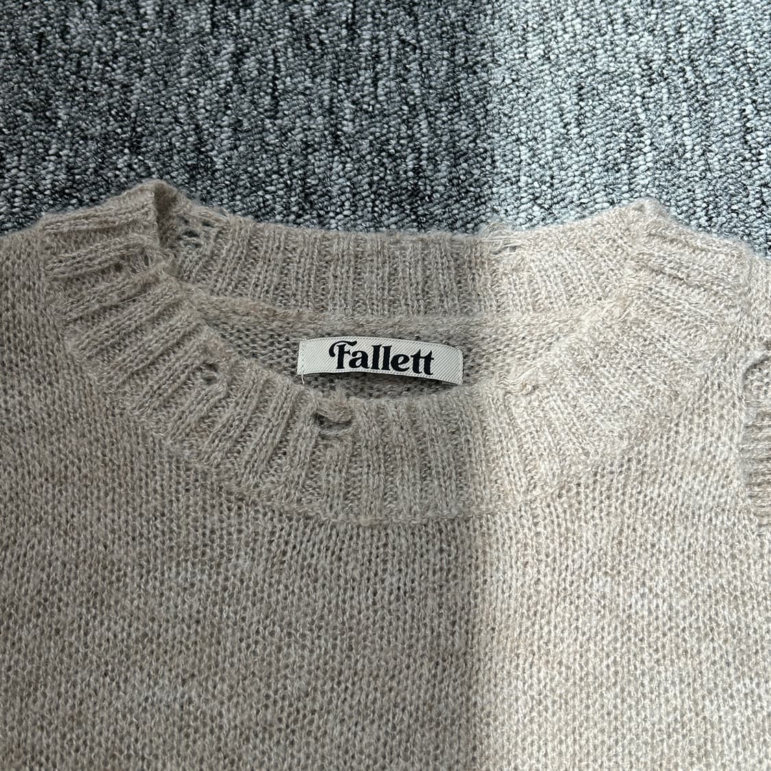 팔렛 베이지 데미지 그런지 니트 상품이미지5