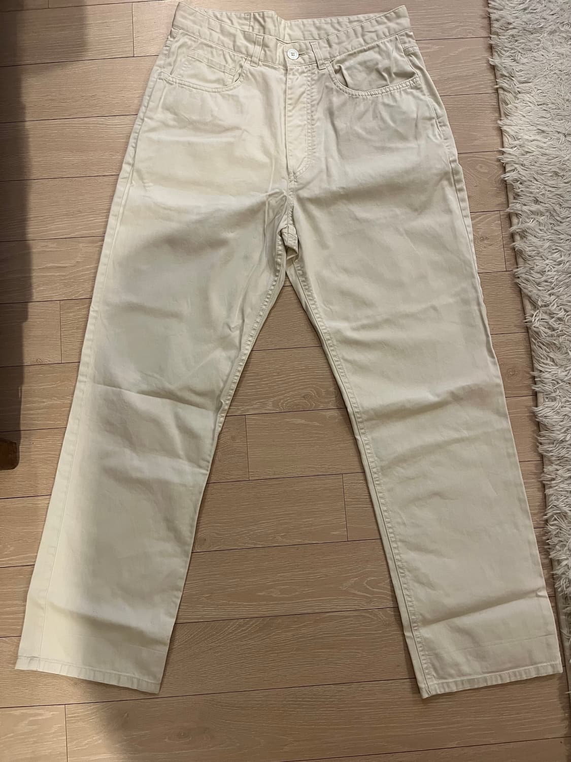 포터리 화이트 면바지 상품이미지1