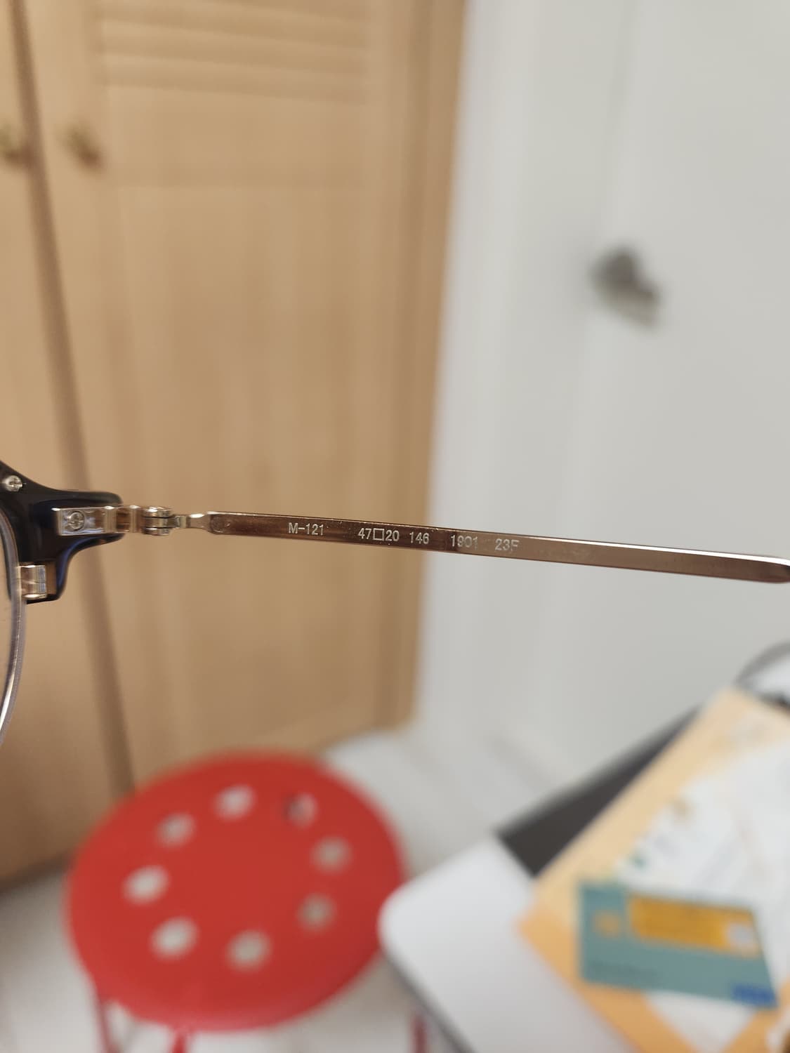 포나인즈 M-121 1901 하금테 안경 47사이즈 판매합니다 상품이미지6