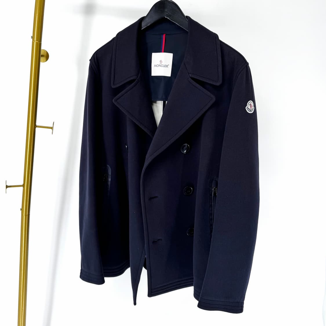 [4사이즈] 몽클레어 남성 피코트 자켓 네이비 상품이미지3