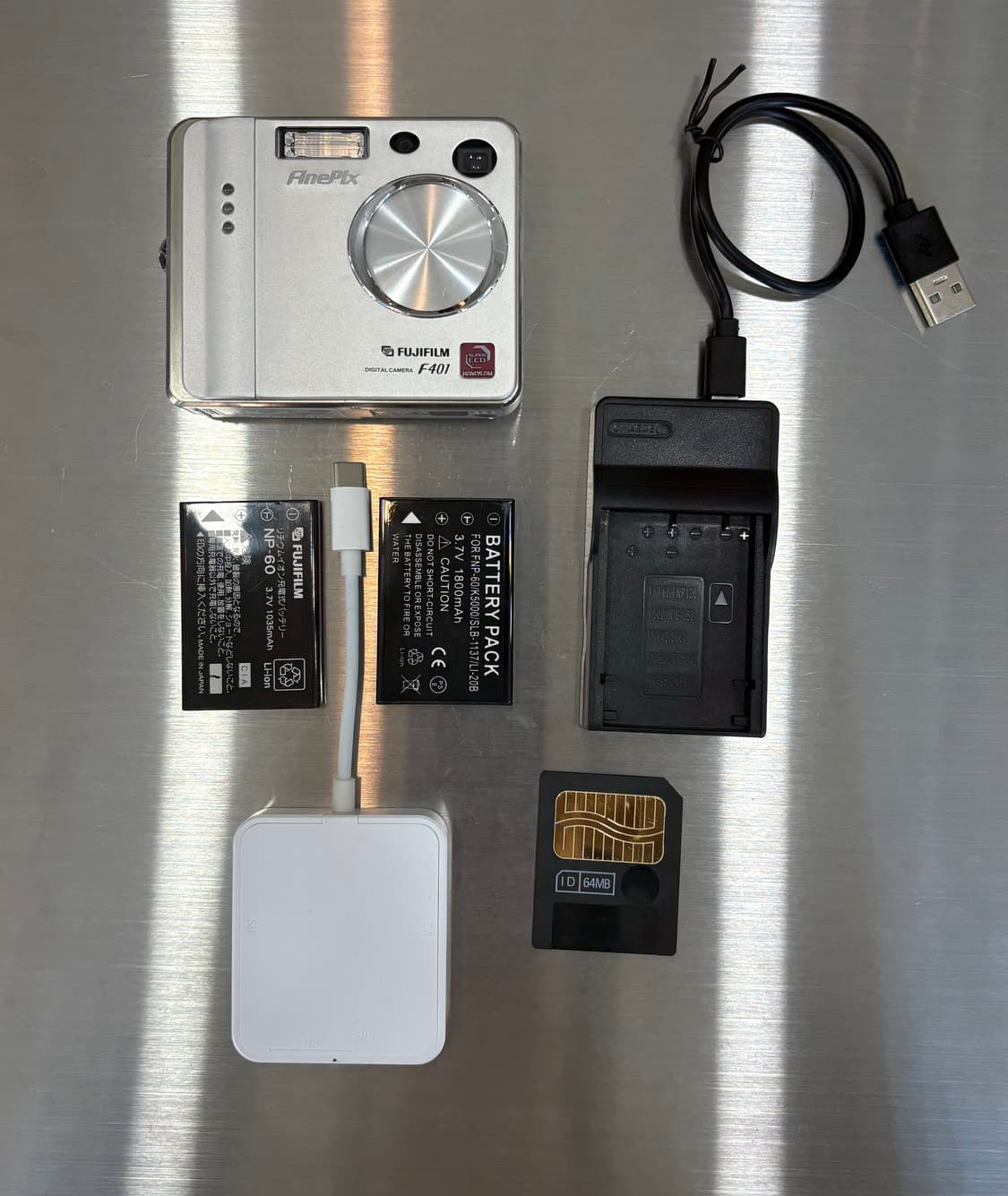 배터리2개/스미카64mb)후지필름 파인픽스 f401 빈티지디카 상품이미지2
