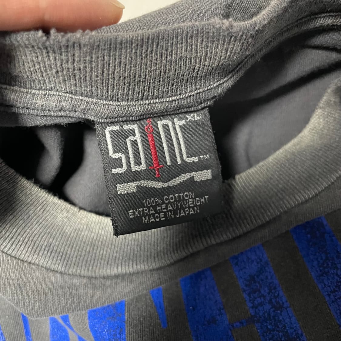 세인트 마이클 x 코스케 카와무라 낫띵 IMP 롱슬리브 티셔츠 블랙 상품이미지3