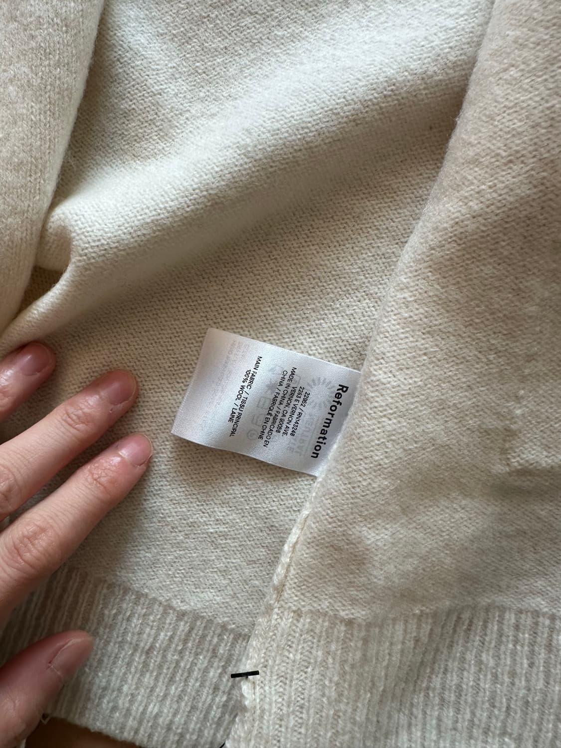 새상품 리포메이션(reformation) 엘레오노라 울 가디건 S 상품이미지8