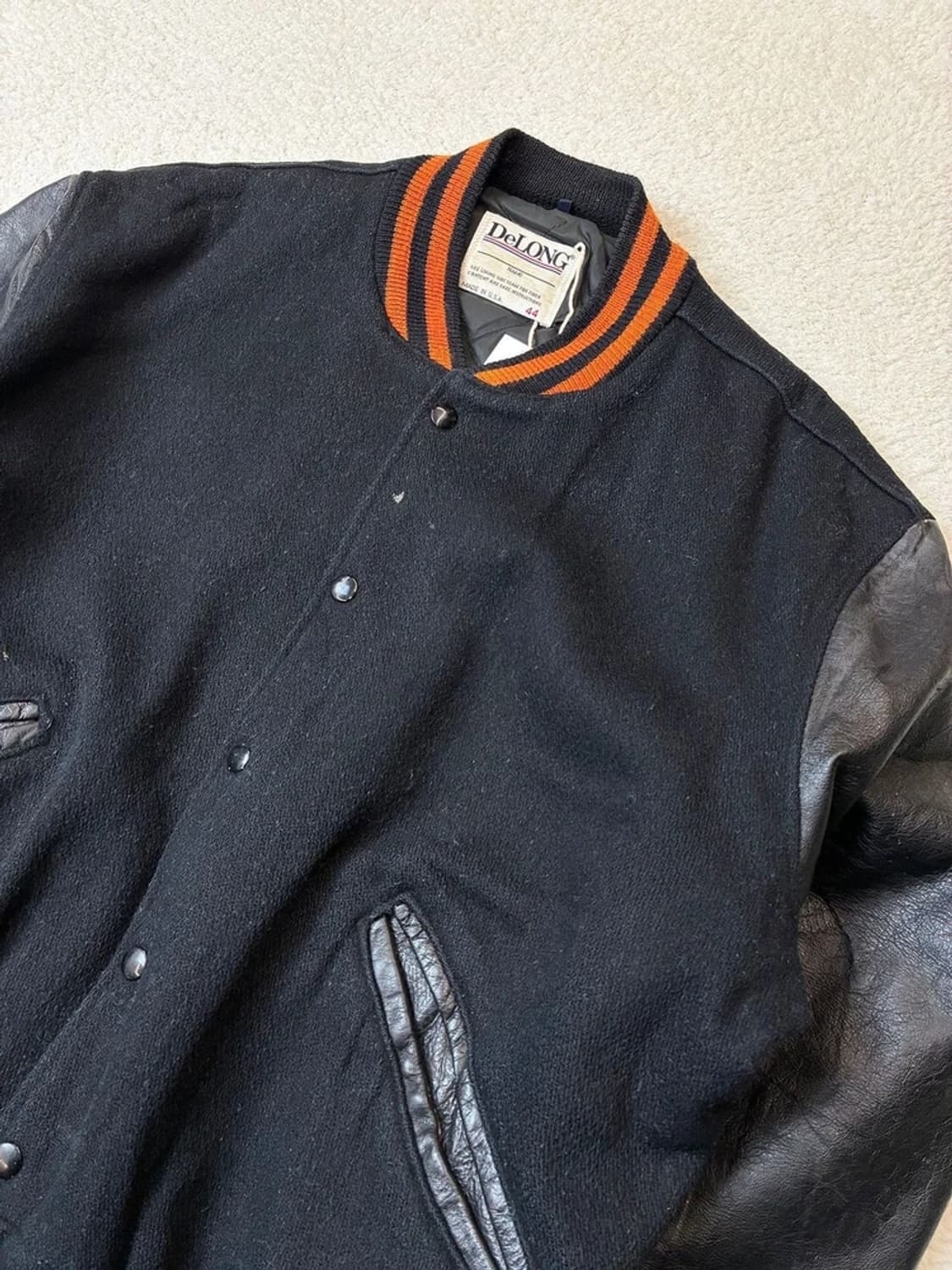 드롱 90's USA 헤비 소가죽 배색 바시티 자켓 PN6226 상품이미지5