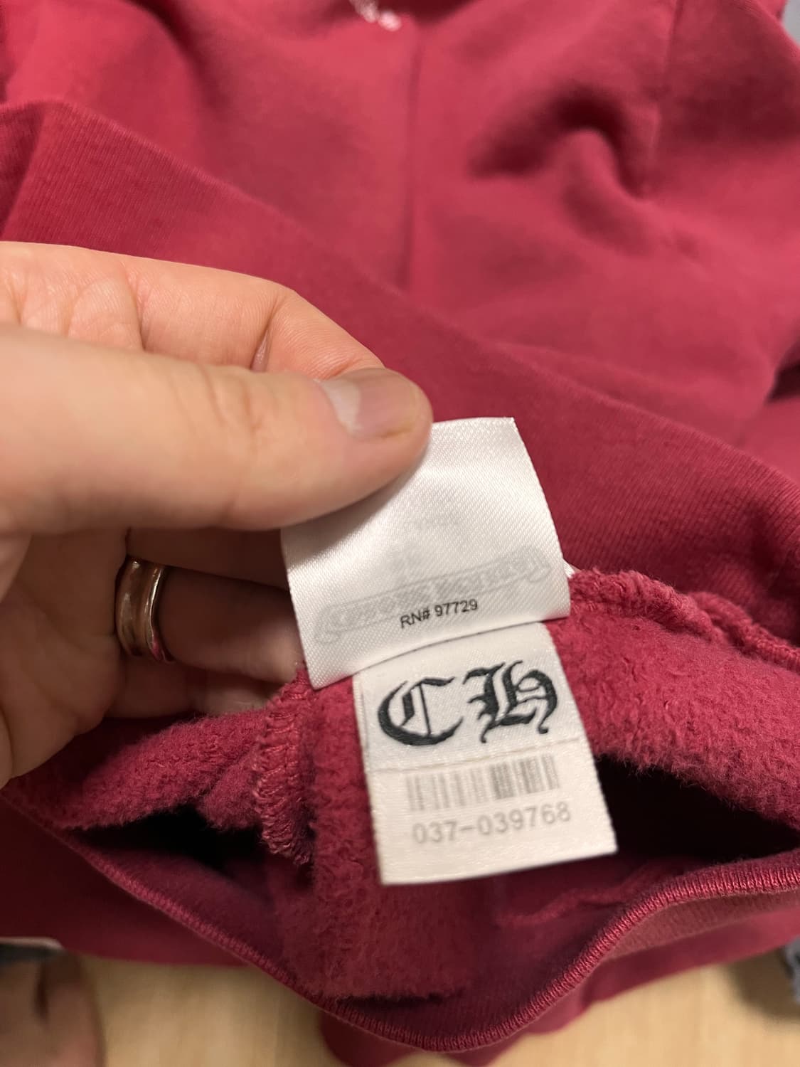 크롬하츠 드레이크 후드 레드 XL 상품이미지7