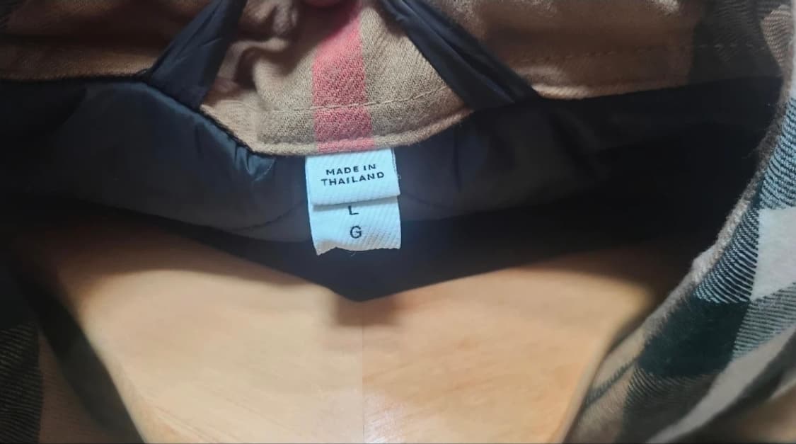 버버리 체크 퀼팅 자켓 L 상품이미지3