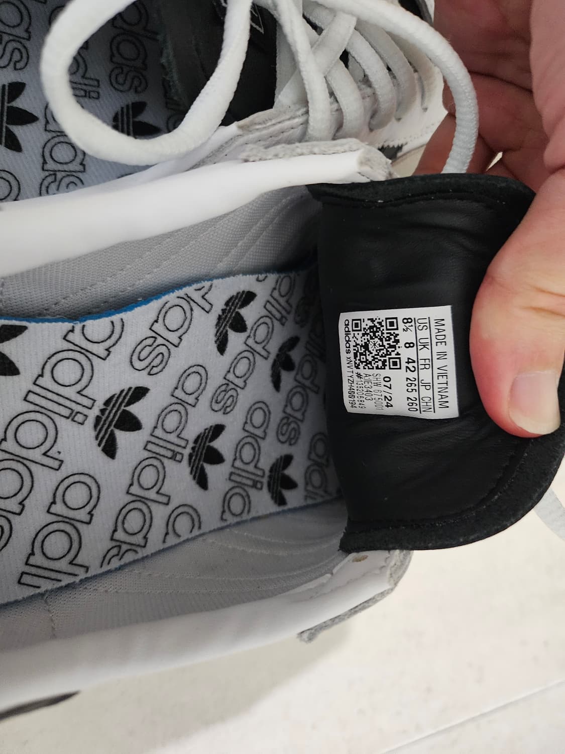 아디다스 스페지알 핸드볼 화이트블랙 265 상품이미지5