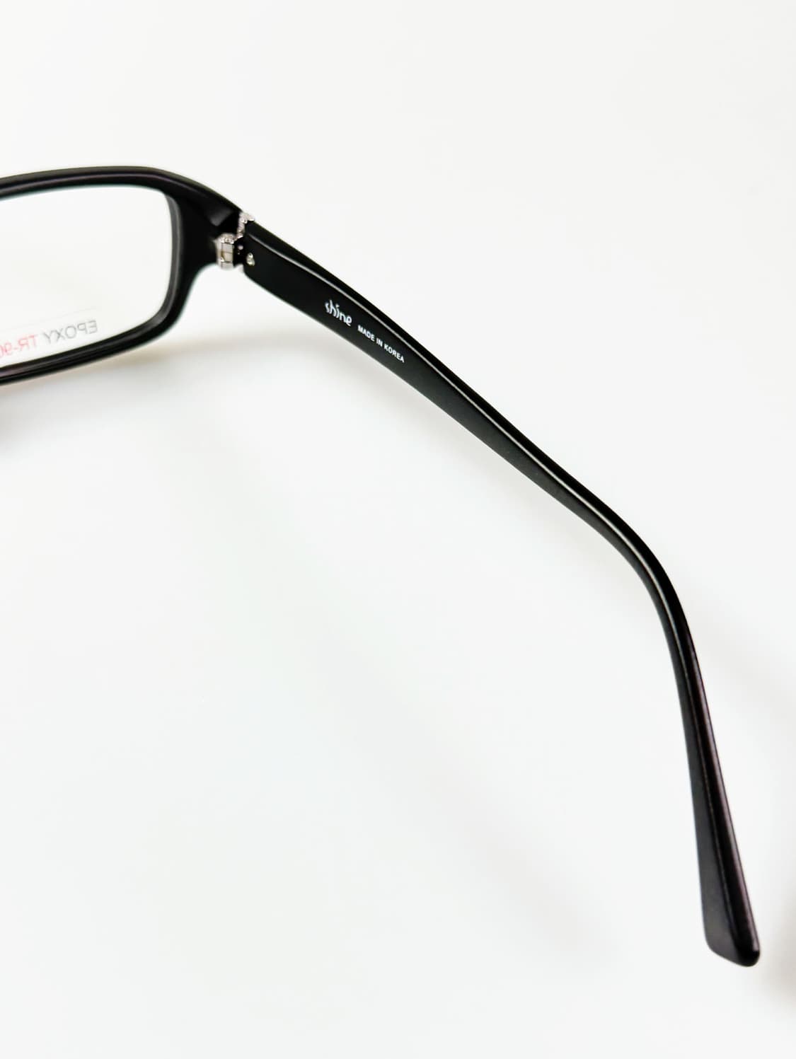 SHINE 맷블랙 뿔테 스퀘어 프레임 빈티지 안경 상품이미지7