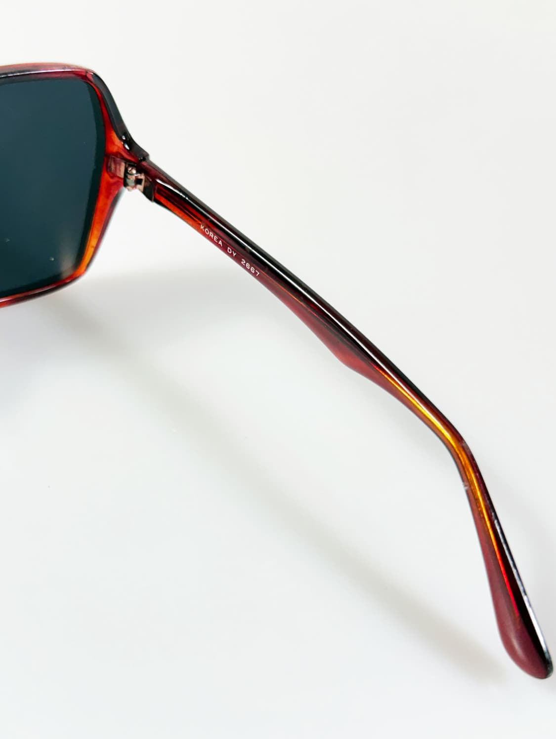 90s 토터스쉘 오버사이즈 스퀘어 프레임 빈티지 선글라스 상품이미지6