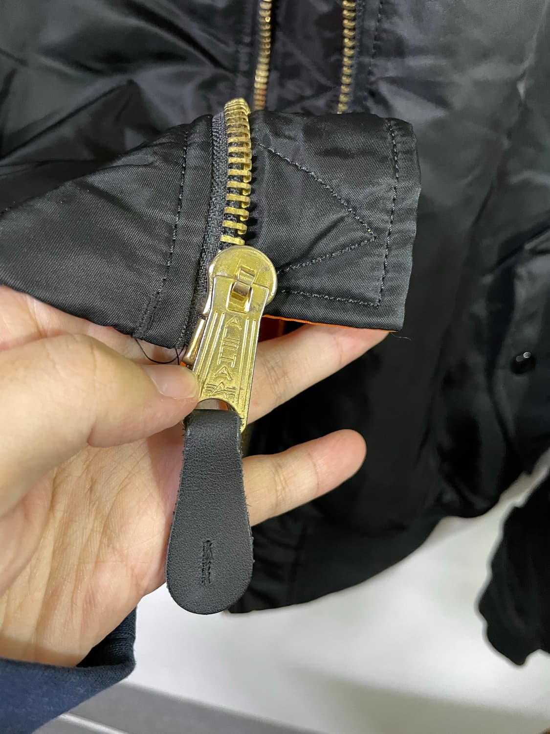 알파인더스트리 MA-1 블루종 봄버 자켓 100-105 상품이미지5