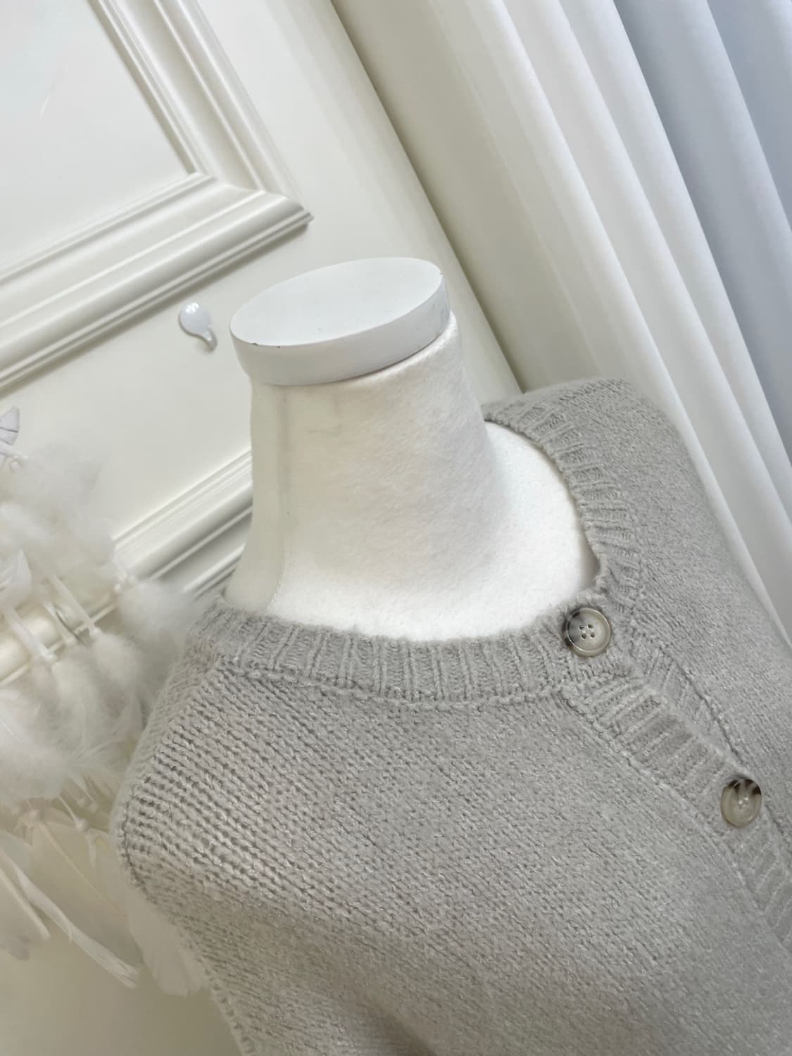 ash gray warm loose cardiagn(size-M) 상품이미지7